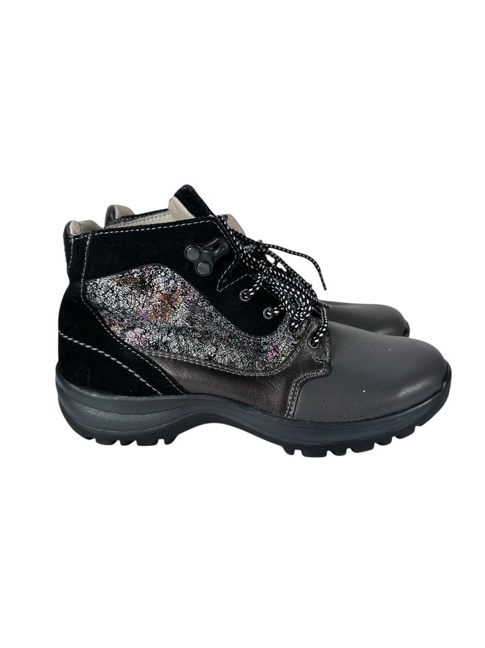 Portofino Women’s Black Leather Comfort Walking Ankle Boots EU 38 / US 7.5